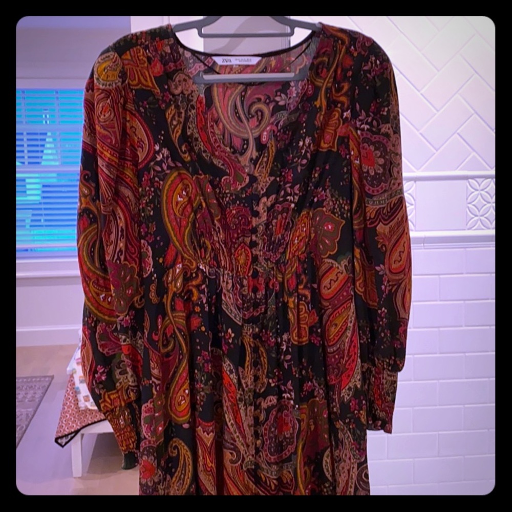 Multicolored midi dress